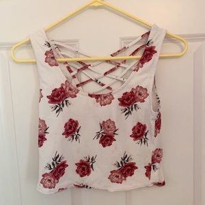 floral cropped top